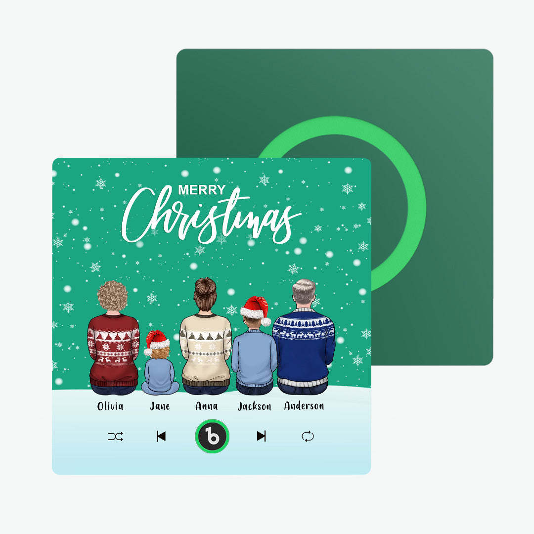 Colorful Album Fridge Magnet Music Wall Photo Sticker Custom Family Portrait Merry Christmas Can Play Songs Christmas Gift - Bestchristmasgifts