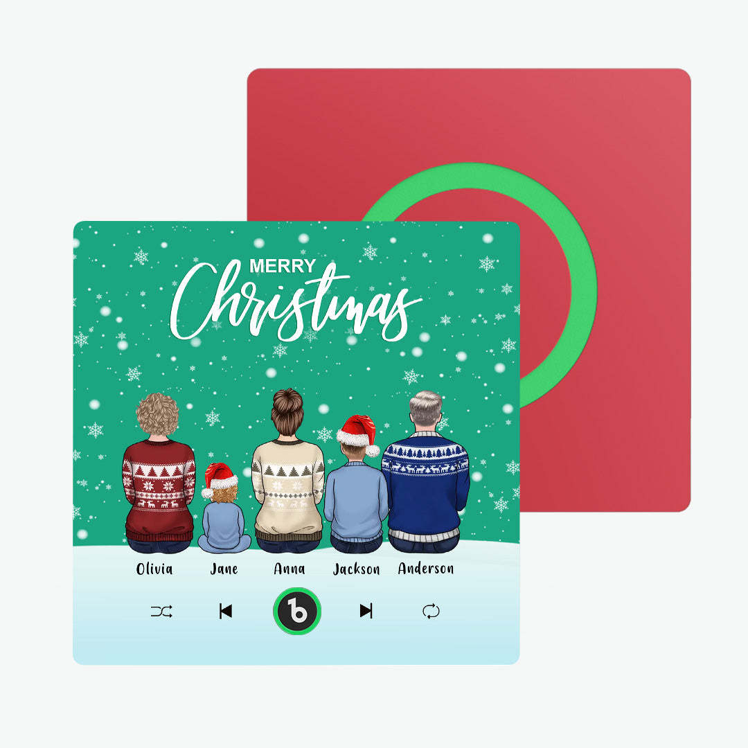 Colorful Album Fridge Magnet Music Wall Photo Sticker Custom Family Portrait Merry Christmas Can Play Songs Christmas Gift - Bestchristmasgifts