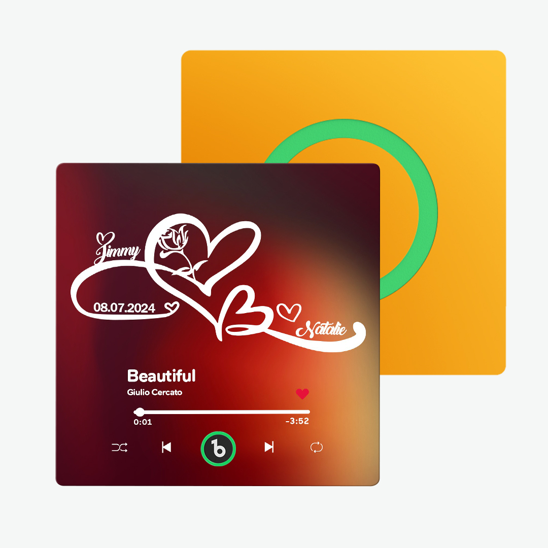 Custom Music Fridge Magnet with Text Unlimited Love Symbols Fridge Magnet Gift for Couple