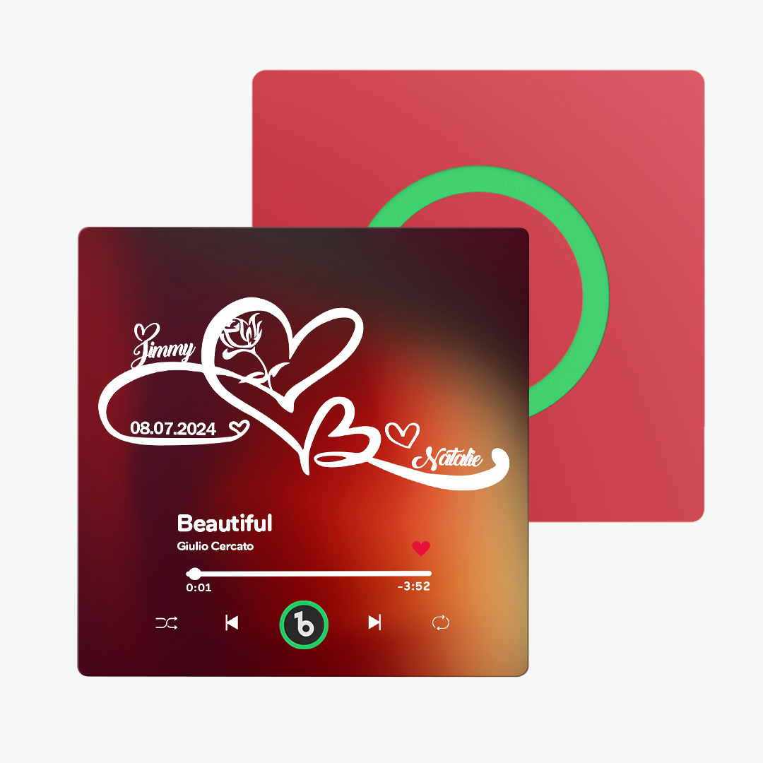 Custom Music Fridge Magnet with Text Unlimited Love Symbols Fridge Magnet Gift for Couple