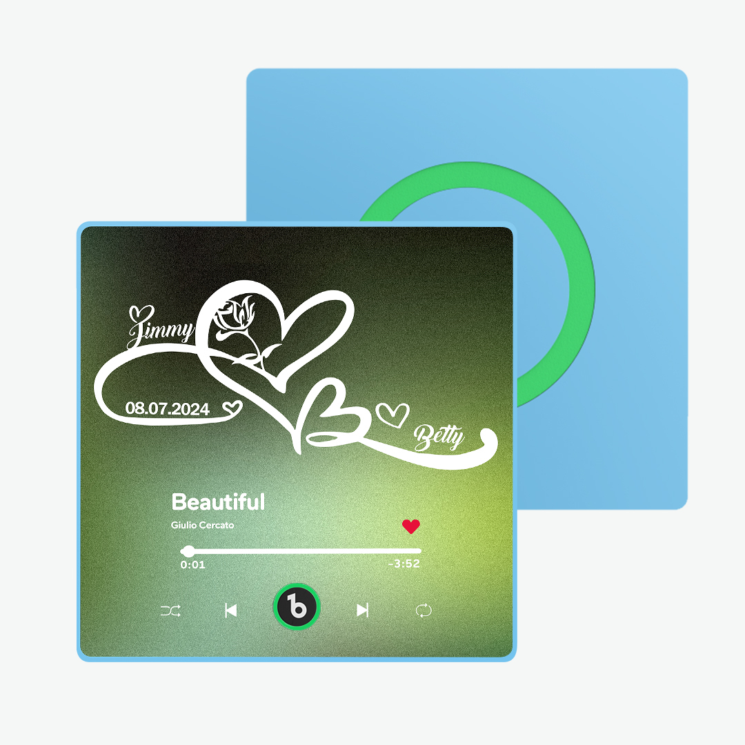 Custom Music Fridge Magnet with Text Unlimited Love Symbols Fridge Magnet Gift for Couple