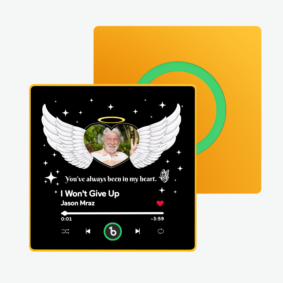 Custom Music Fridge Magnet with Photo and Text Personalized Fridge Magnet for Memory Gift