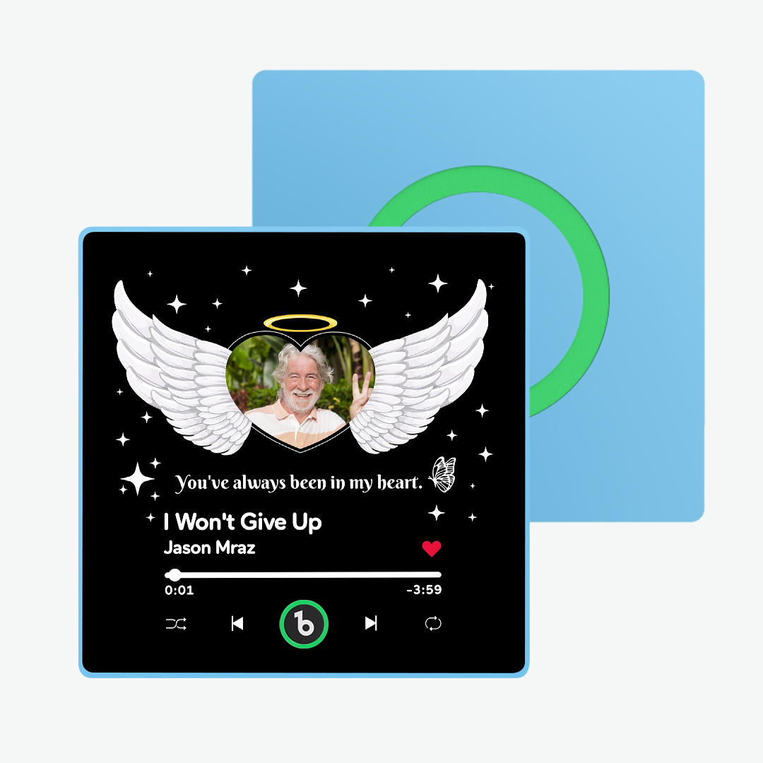 Custom Music Fridge Magnet with Photo and Text Personalized Fridge Magnet for Memory Gift