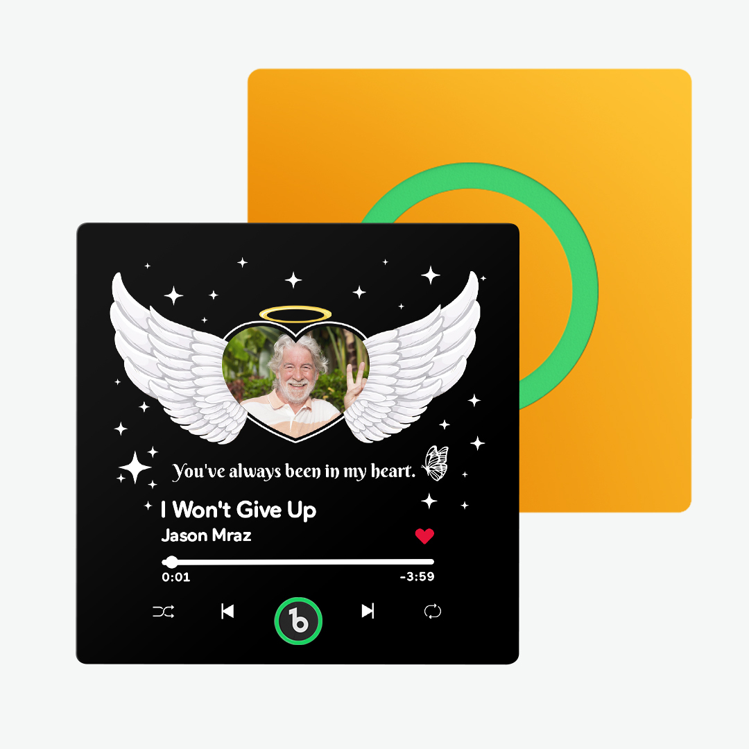 Custom Music Fridge Magnet with Photo and Text Personalized Fridge Magnet for Memory Gift