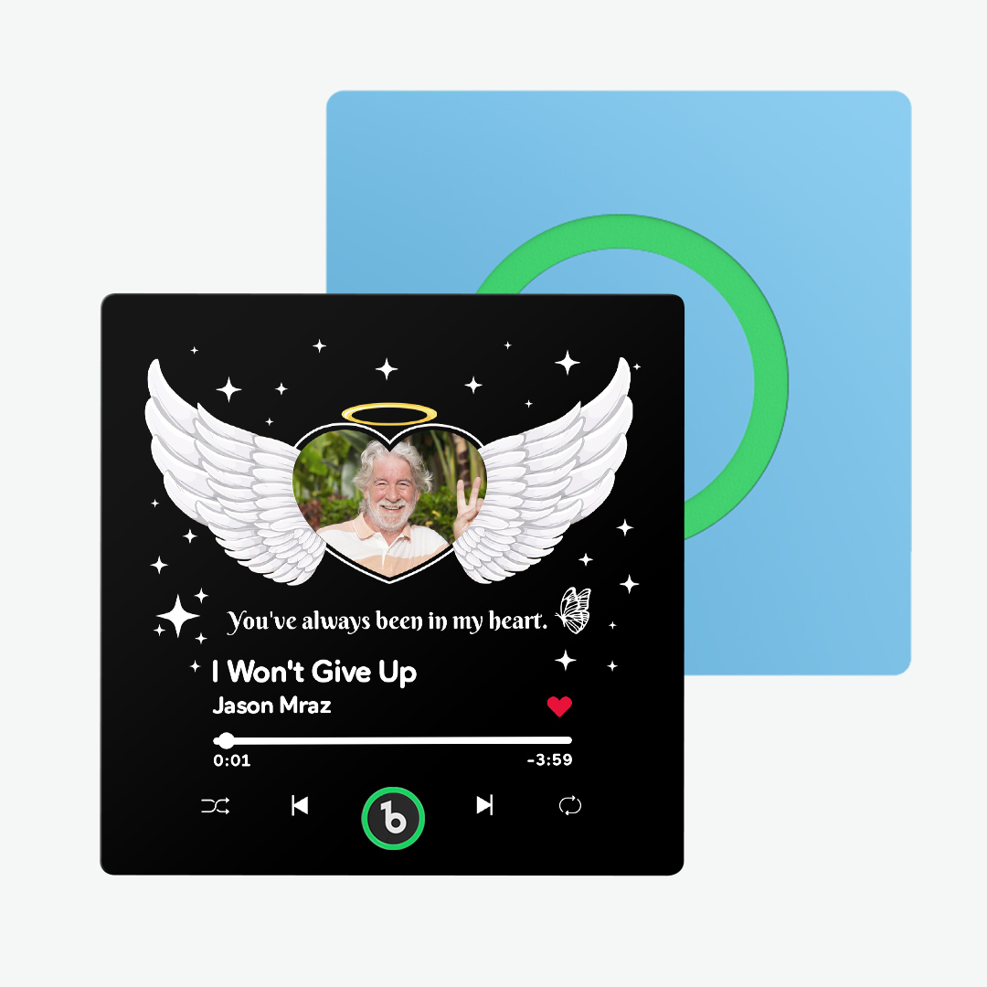 Custom Music Fridge Magnet with Photo and Text Personalized Fridge Magnet for Memory Gift