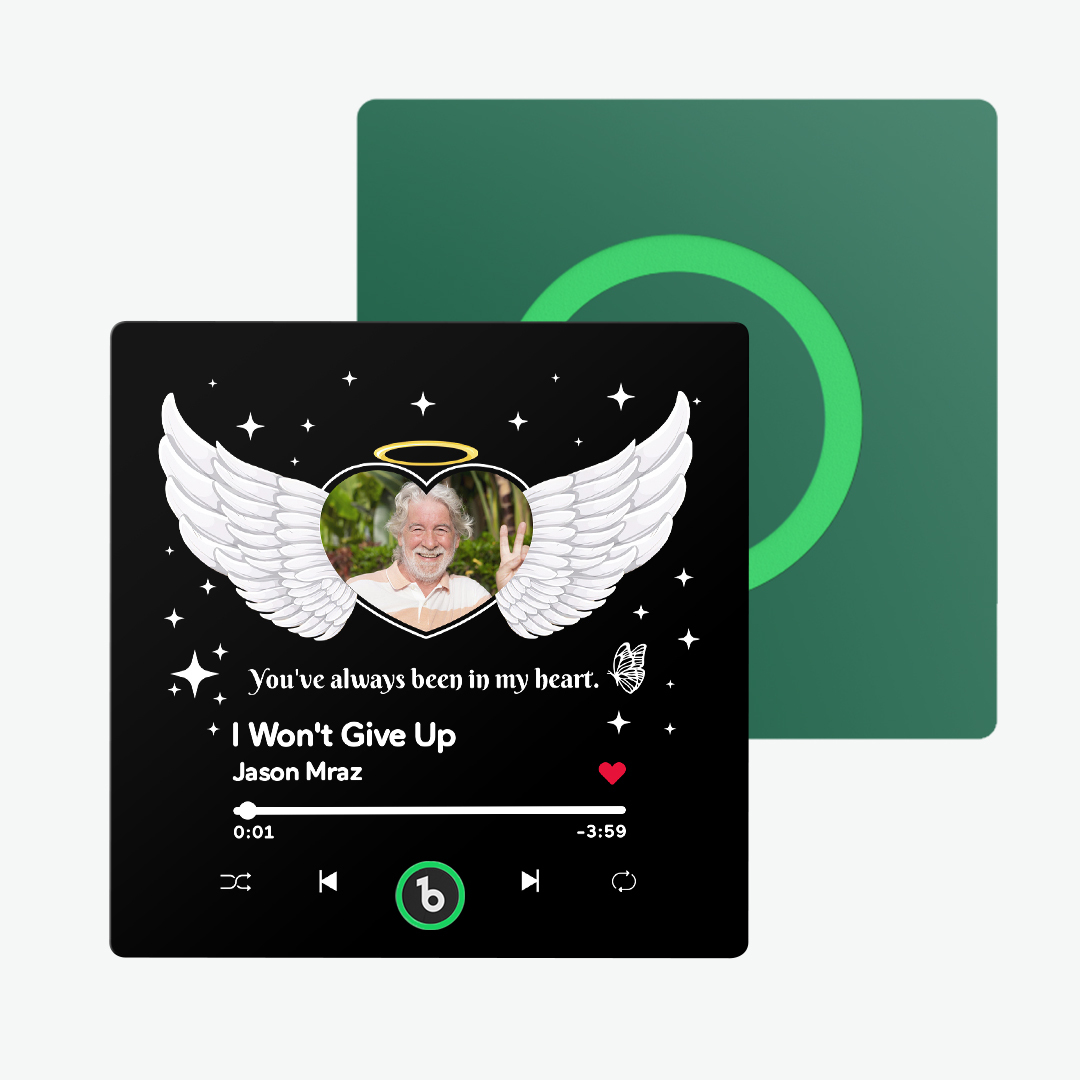 Custom Music Fridge Magnet with Photo and Text Personalized Fridge Magnet for Memory Gift