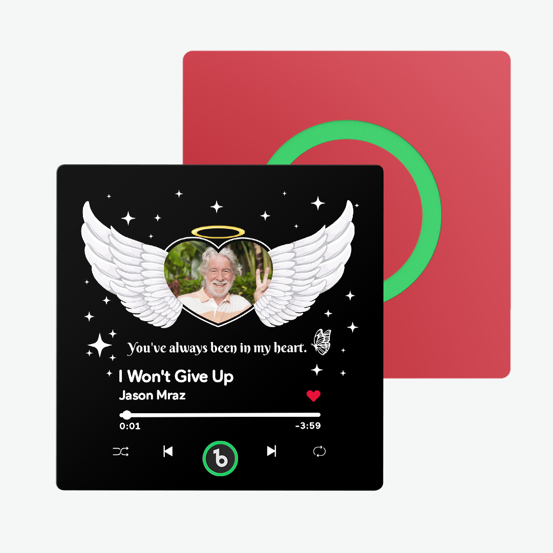 Custom Music Fridge Magnet with Photo and Text Personalized Fridge Magnet for Memory Gift