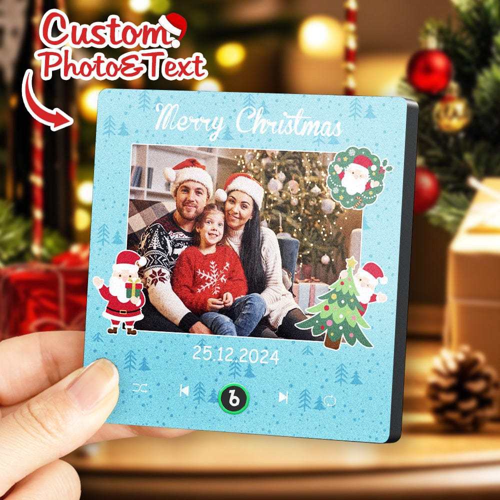 Custom Music Fridge Magnet Personalized Phto Colorful Fridge Magnet Christmas Gift for Family - Fridgebeats