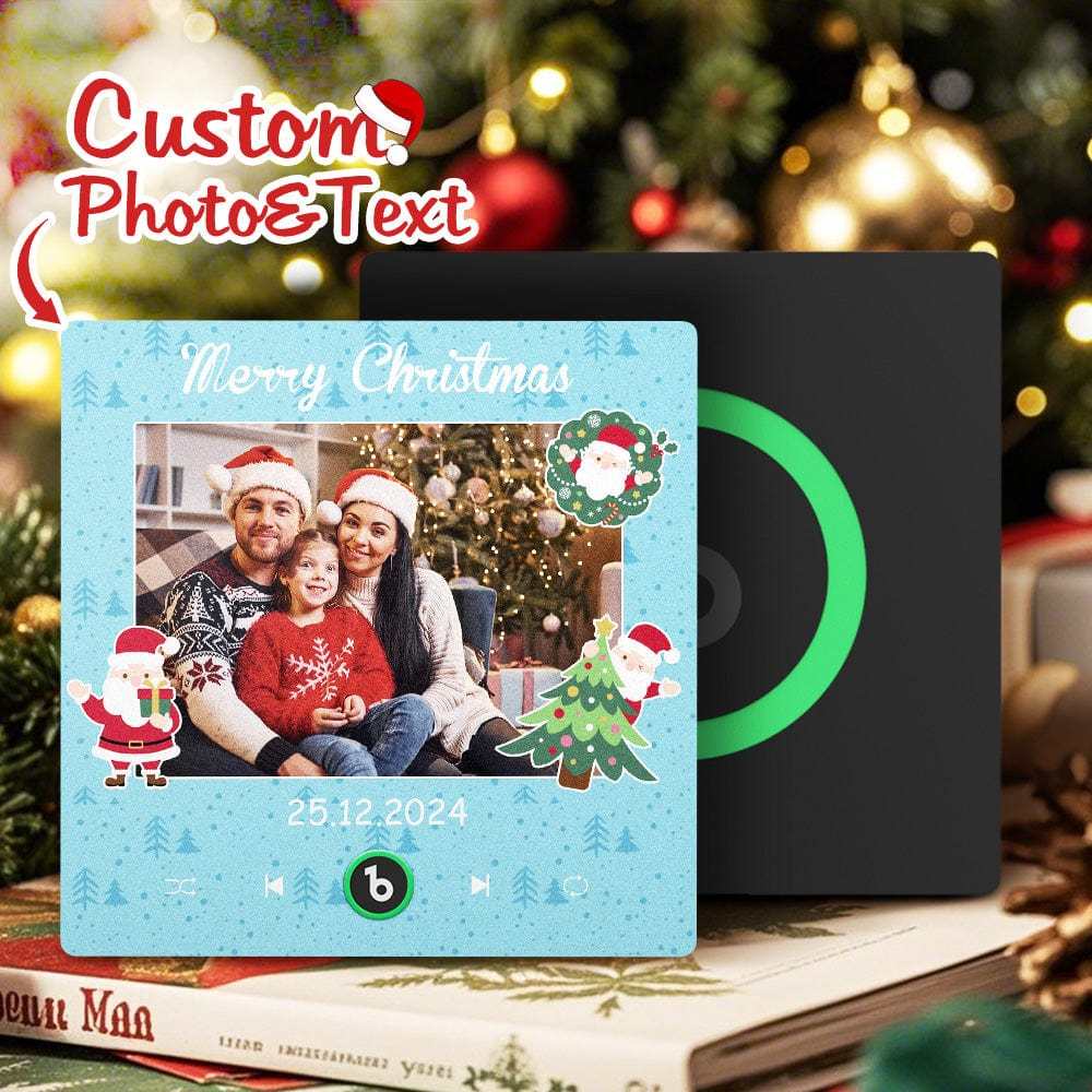 Custom Music Fridge Magnet Personalized Phto Colorful Fridge Magnet Christmas Gift for Family - Fridgebeats