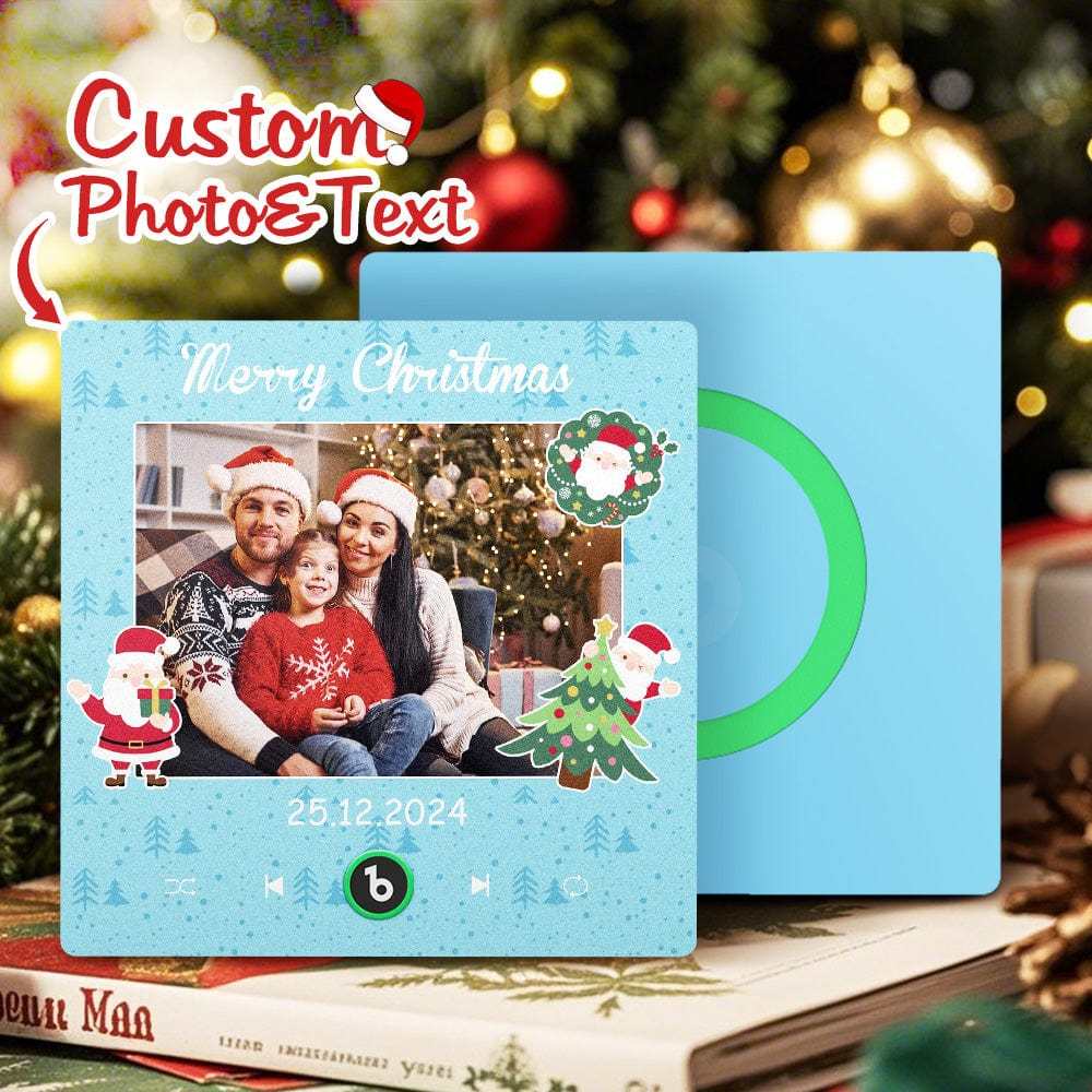 Custom Music Fridge Magnet Personalized Phto Colorful Fridge Magnet Christmas Gift for Family - Fridgebeats