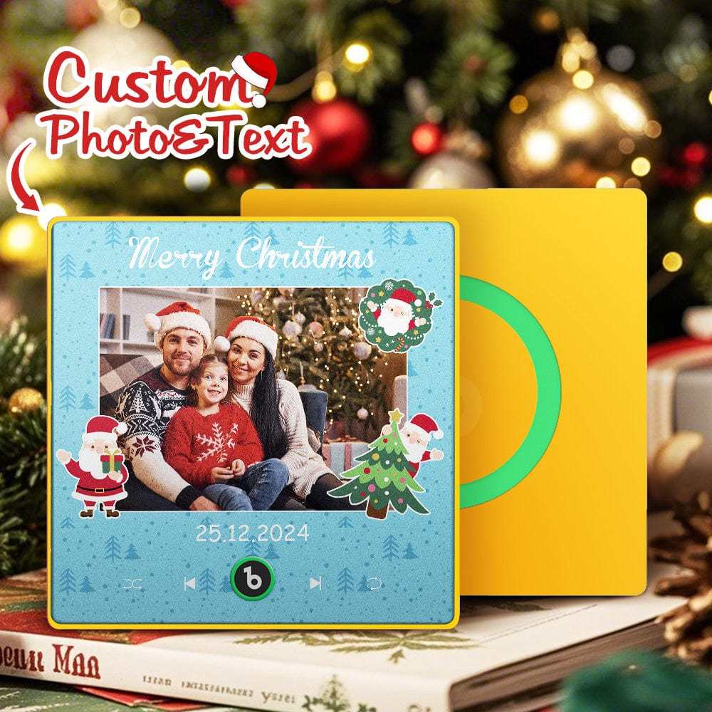 Custom Music Fridge Magnet Personalized Phto Colorful Fridge Magnet Christmas Gift for Family - Fridgebeats