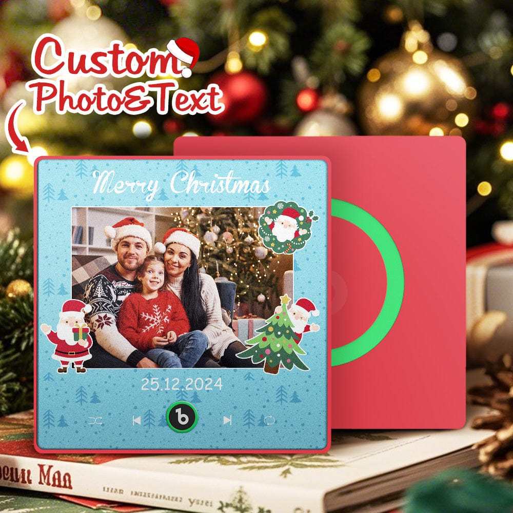 Custom Music Fridge Magnet Personalized Phto Colorful Fridge Magnet Christmas Gift for Family - Fridgebeats