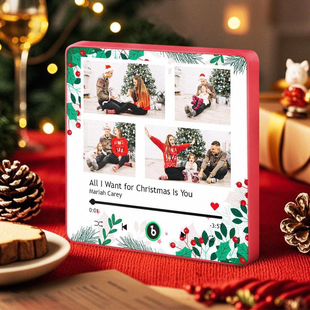 Christmas Gift Custom Music Fridge Magnet Personalized Multi Photo Fridge Magnet for Christmas Gift - Fridgebeats