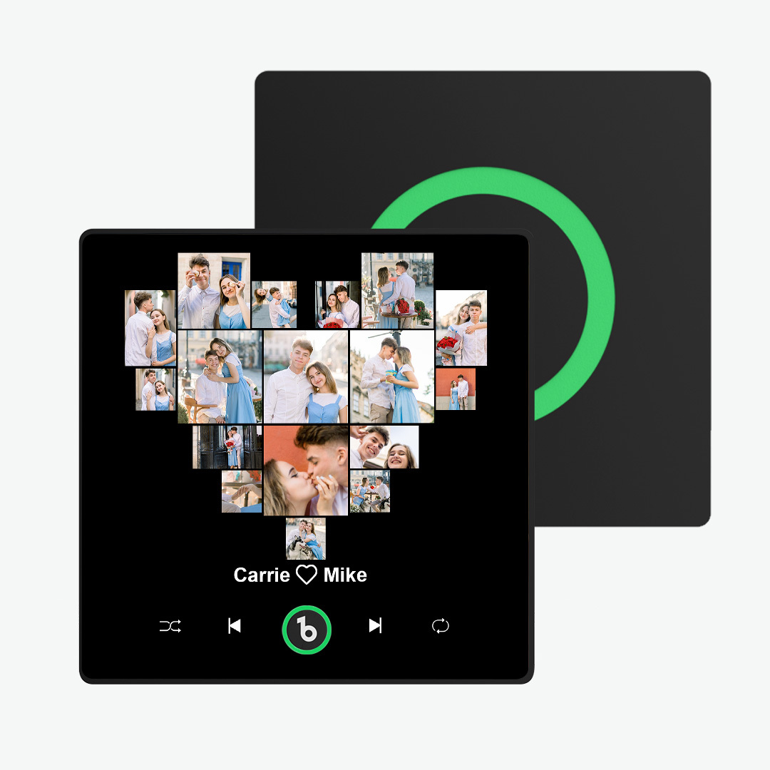 Custom Music And Photo Fridge Magnet FridgeBeats Pro Supports Bluetooth Connectivity Heart Fridge Magnet for Valentine's Day