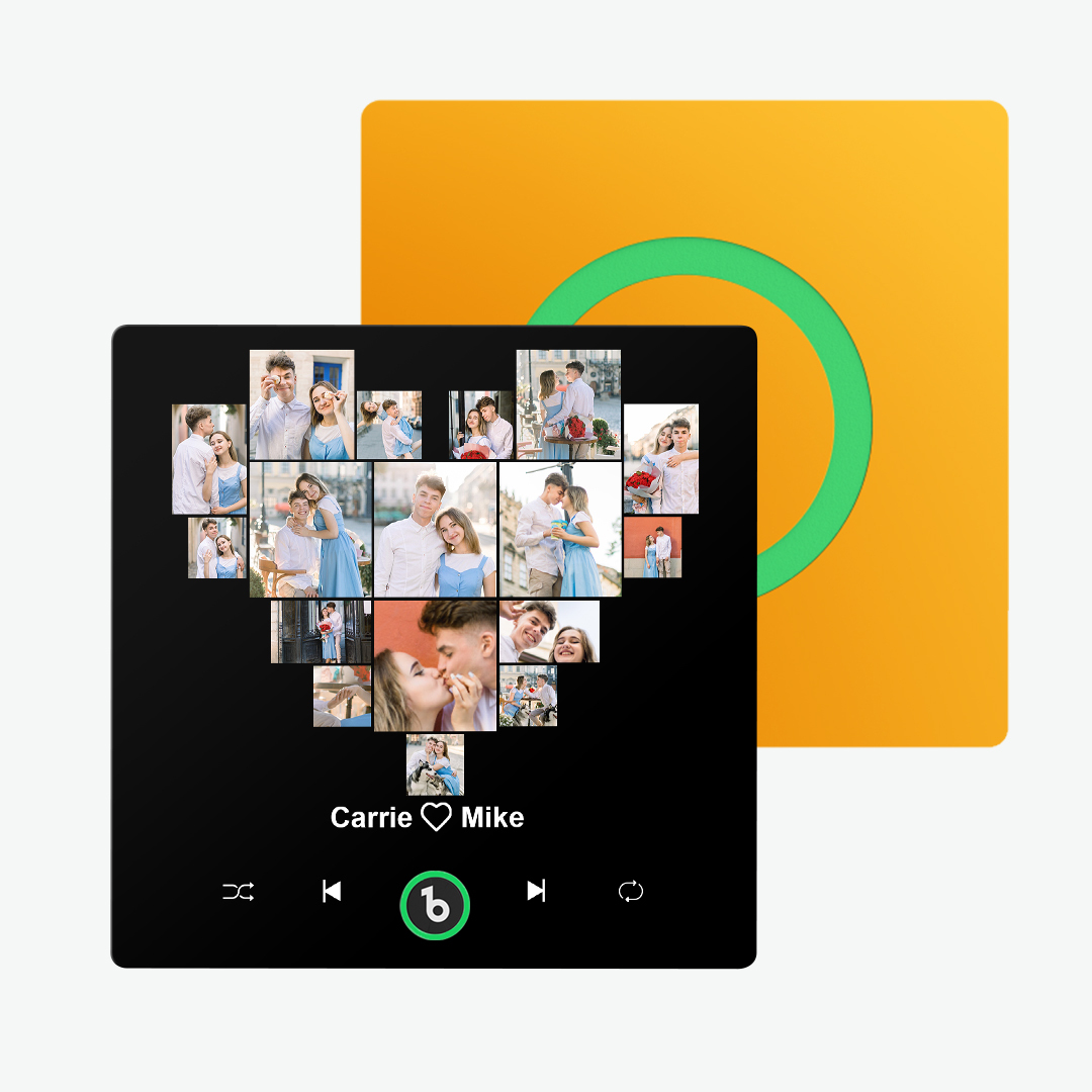 Custom Music And Photo Fridge Magnet FridgeBeats Pro Supports Bluetooth Connectivity Heart Fridge Magnet for Valentine's Day