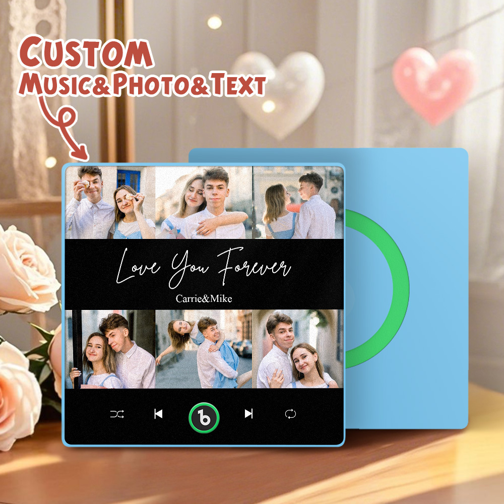 Custom Music Fridge Magnet 6 Photo Colorful Frame Album Fridge Magnet Valentine's Day Gift