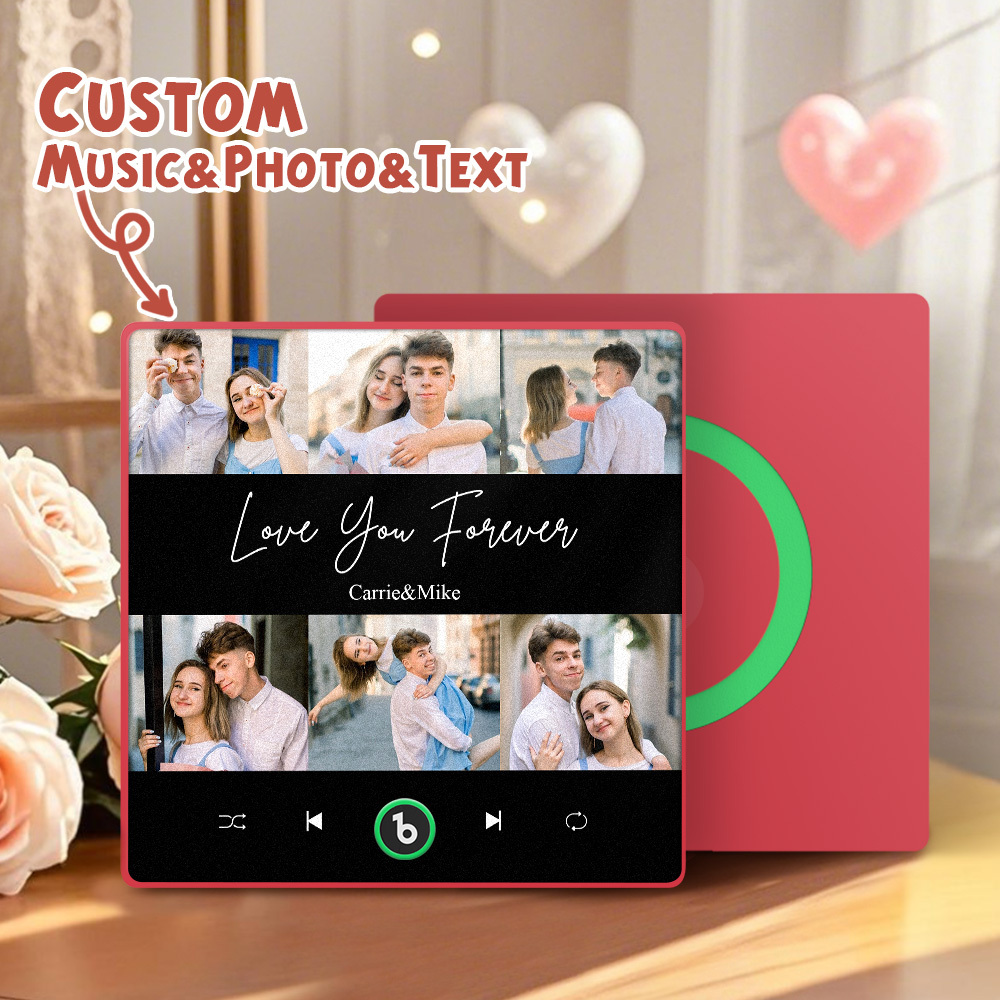 Custom Music Fridge Magnet 6 Photo Colorful Frame Album Fridge Magnet Valentine's Day Gift