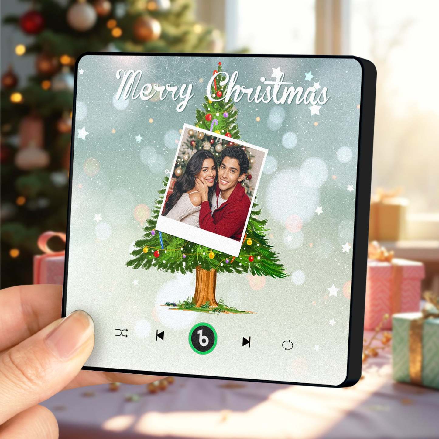 Custom Music And Photo Fridge Magnet Christmas Tree Fridge Magnet for Christmas Gifts - Fridgebeats