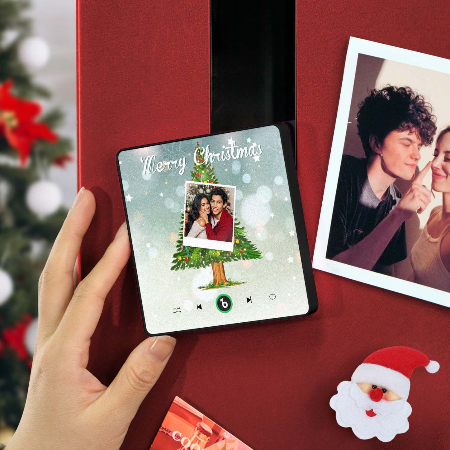 Custom Music And Photo Fridge Magnet Christmas Tree Fridge Magnet for Christmas Gifts - Fridgebeats