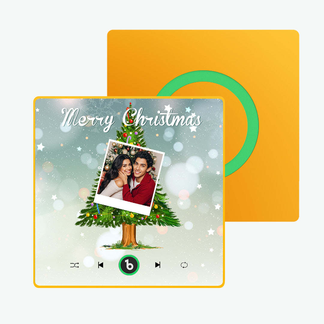 Custom Music And Photo Fridge Magnet Christmas Tree Fridge Magnet for Christmas Gifts - Fridgebeats