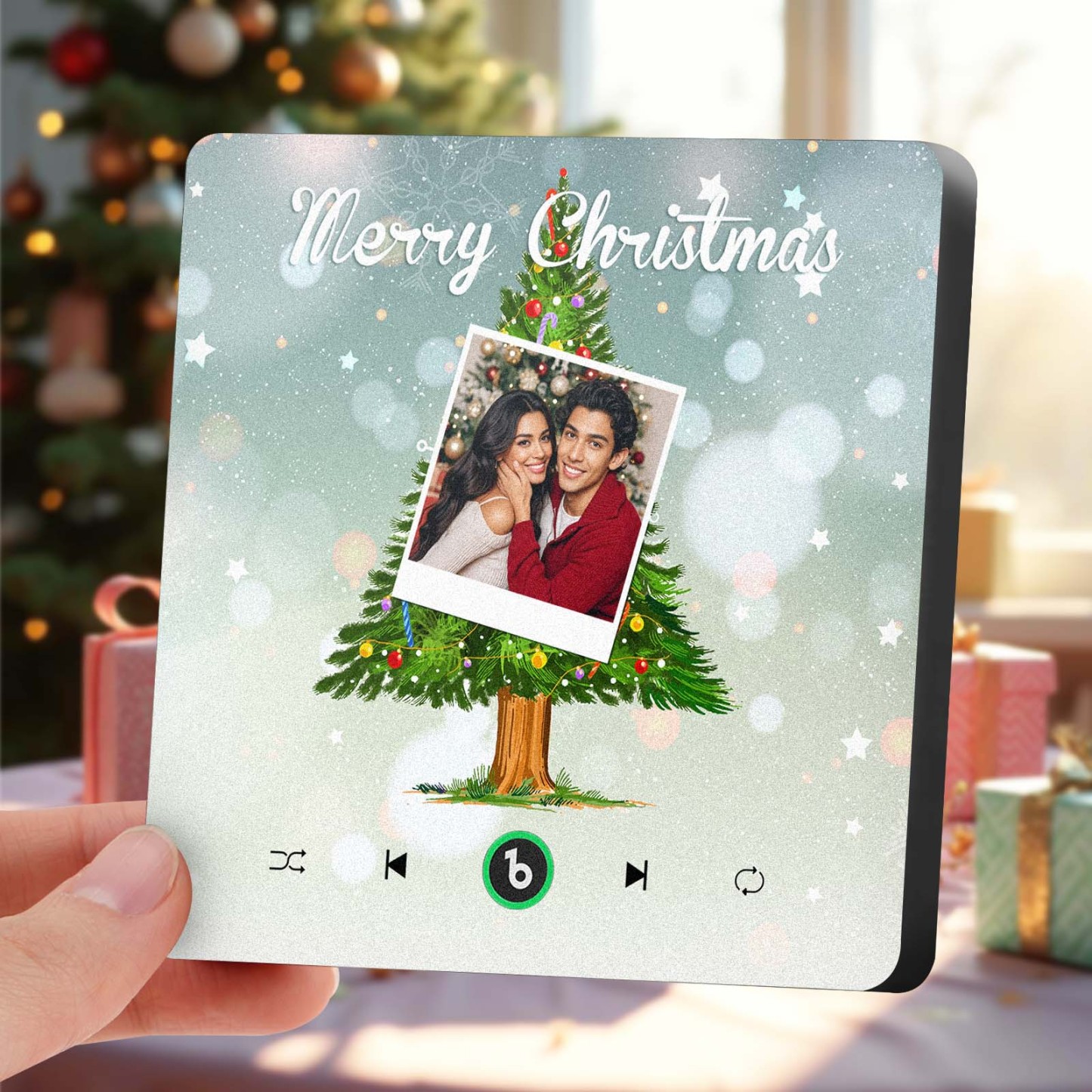 Custom Music And Photo Fridge Magnet Christmas Tree Fridge Magnet for Christmas Gifts - Fridgebeats