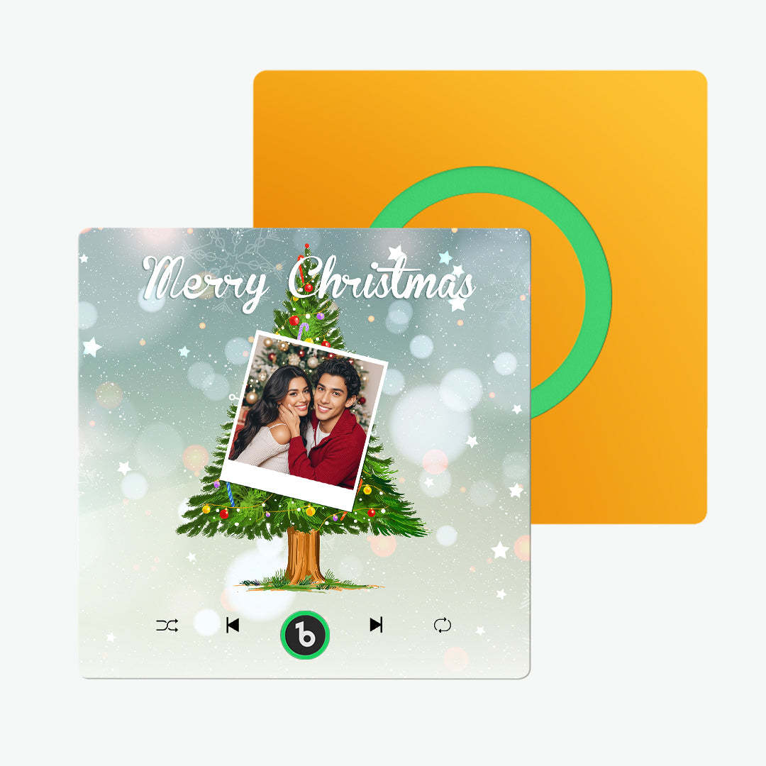 Custom Music And Photo Fridge Magnet Christmas Tree Fridge Magnet for Christmas Gifts - Fridgebeats