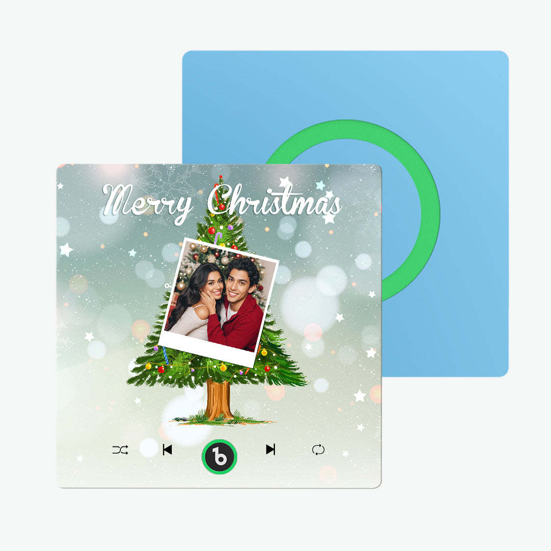 Custom Music And Photo Fridge Magnet Christmas Tree Fridge Magnet for Christmas Gifts - Fridgebeats
