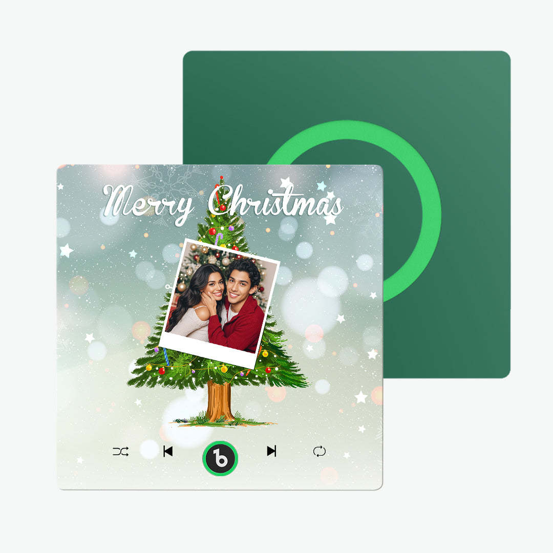 Custom Music And Photo Fridge Magnet Christmas Tree Fridge Magnet for Christmas Gifts - Fridgebeats