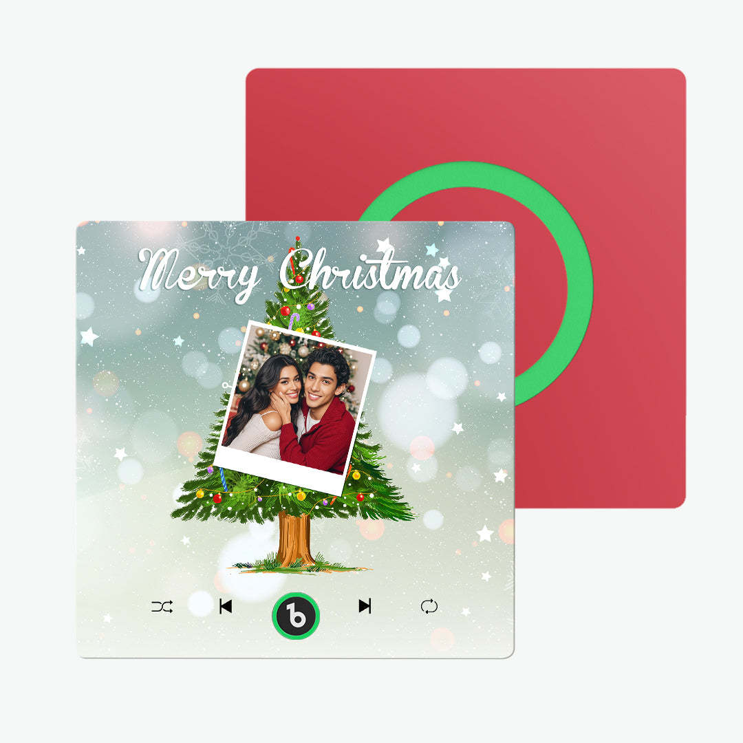 Custom Music And Photo Fridge Magnet Christmas Tree Fridge Magnet for Christmas Gifts - Fridgebeats