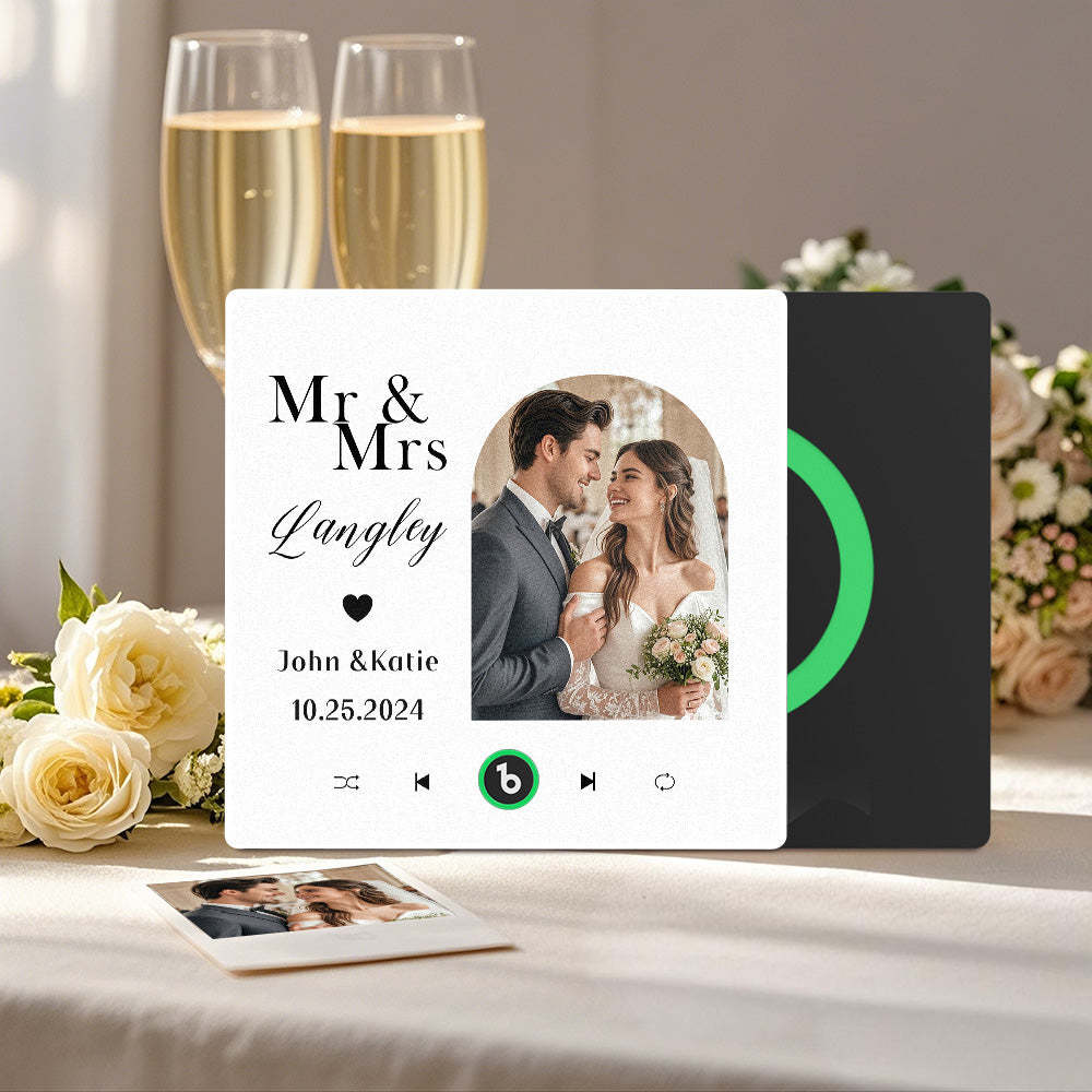 Custom Music And Photo Fridge Magnet Music Fridge Magnet for Wedding Gifts - Fridgebeats