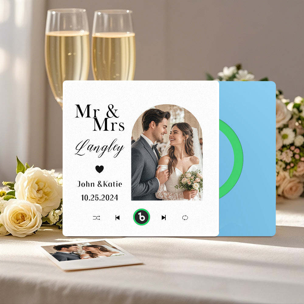 Custom Music And Photo Fridge Magnet Music Fridge Magnet for Wedding Gifts - Fridgebeats