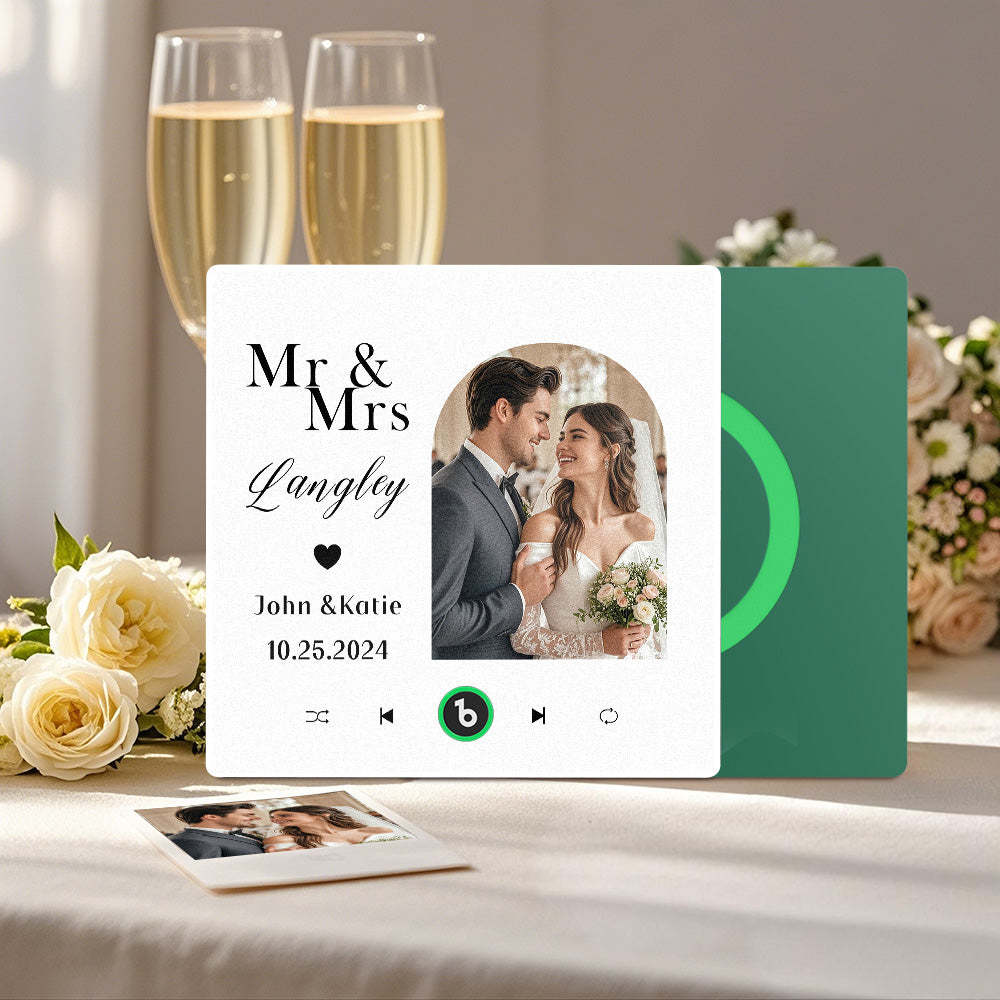 Custom Music And Photo Fridge Magnet Music Fridge Magnet for Wedding Gifts - Fridgebeats