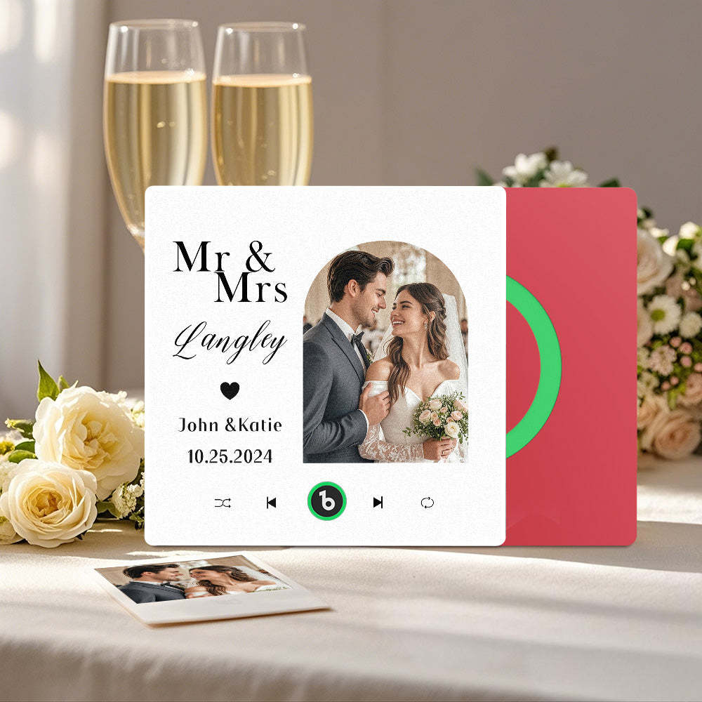 Custom Music And Photo Fridge Magnet Music Fridge Magnet for Wedding Gifts - Fridgebeats