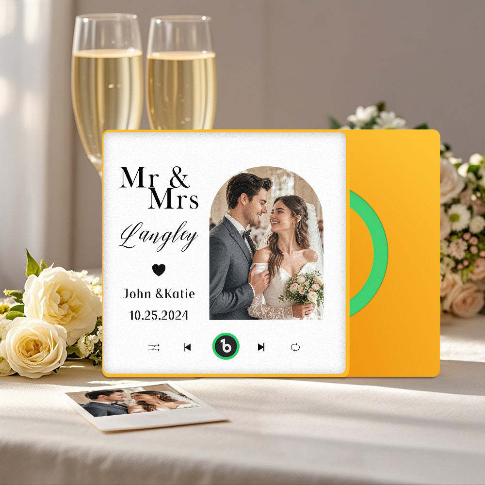 Custom Music And Photo Fridge Magnet Music Fridge Magnet for Wedding Gifts - Fridgebeats