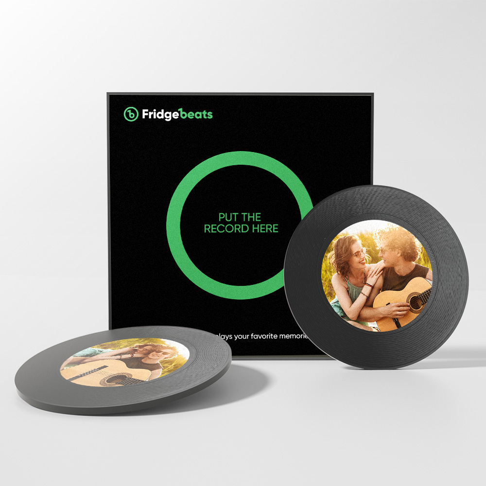 Custom Music & Photo Fridge Magnet Can Customize 1-6 Vinyl and Songs - Bestchristmasgifts