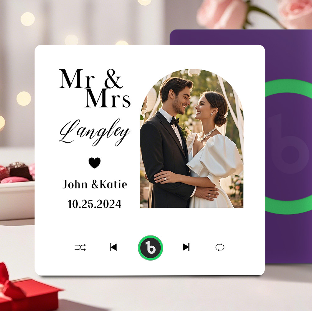 Custom Music And Photo Fridge Magnet Music Fridge Magnet for Wedding Gifts - Fridgebeats