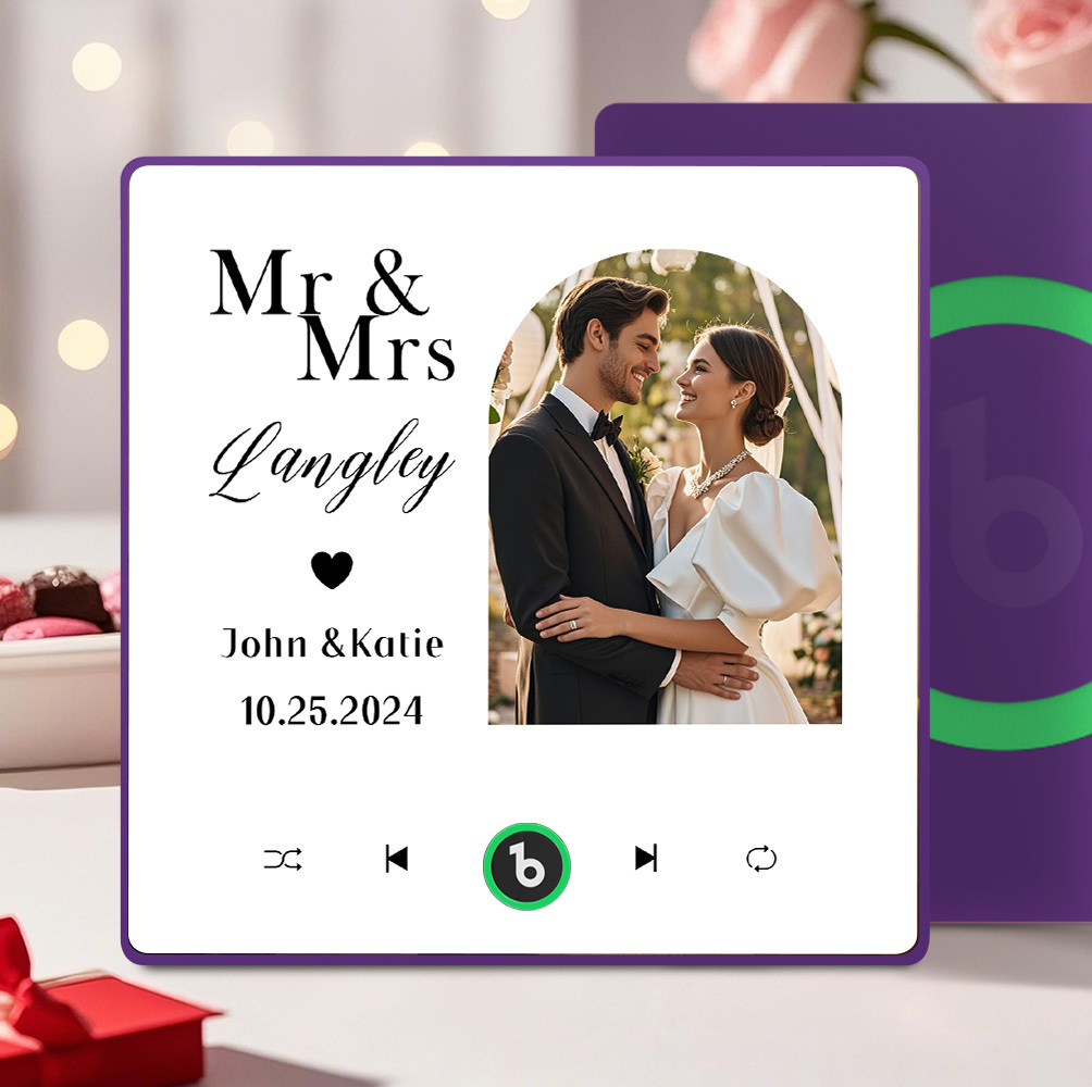 Custom Music And Photo Fridge Magnet Music Fridge Magnet for Wedding Gifts - Fridgebeats