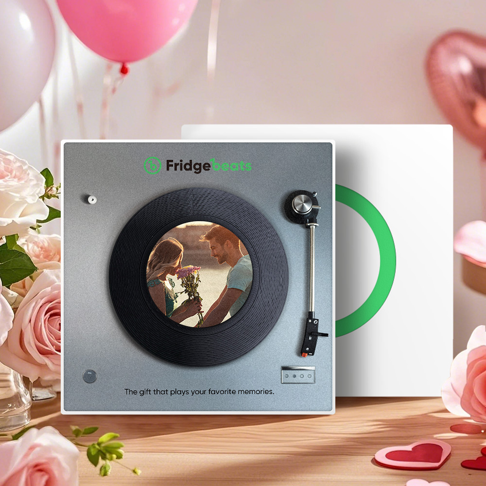 Custom Music & Photo Fridge Magnet Can Customize 1-6 Vinyl and Songs - Bestchristmasgifts