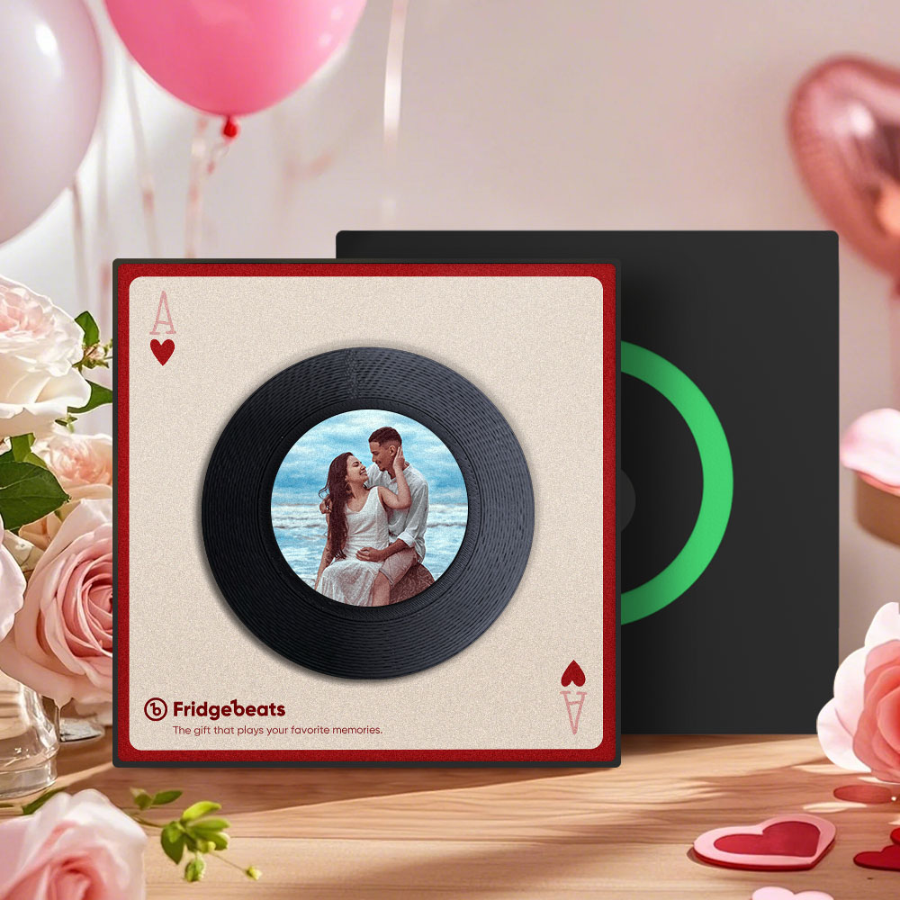 Custom Music & Photo Fridge Magnet Can Customize 1-6 Vinyl and Songs - Bestchristmasgifts