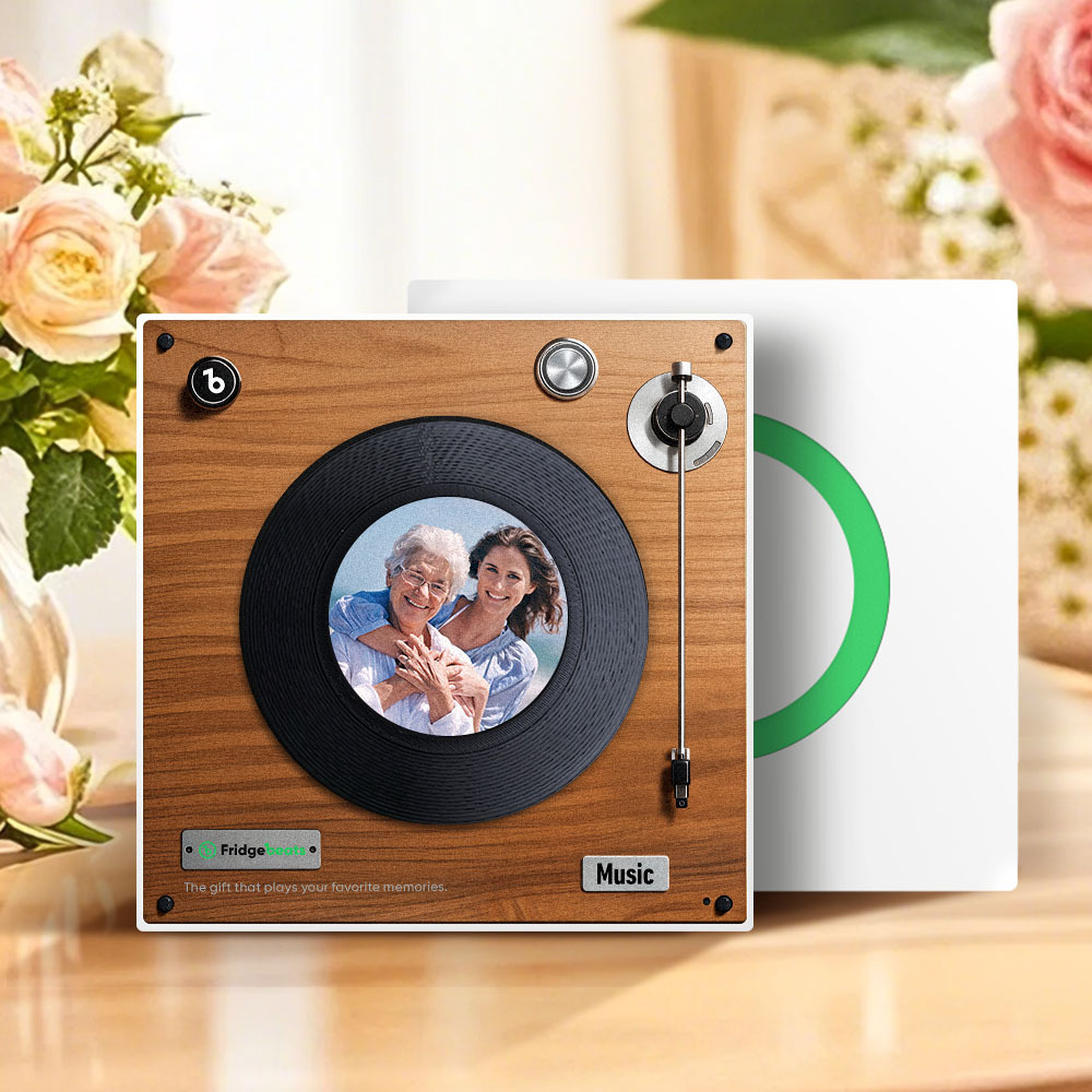 Upgraded Personalized Music Fridge Magnet That Play Songs Record Supports 1-6 Songs Gifts for Mum