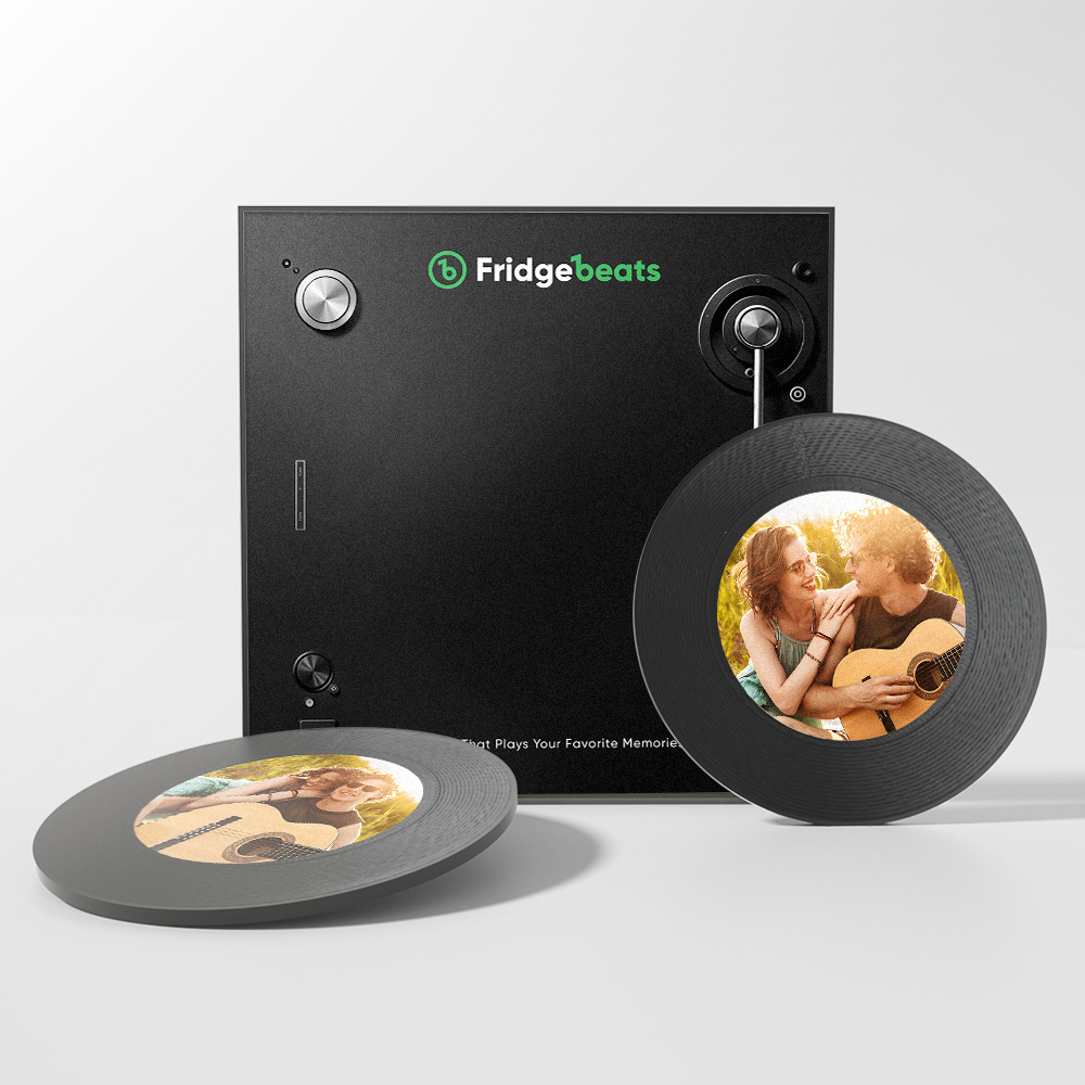 Custom Music & Photo Fridge Magnet Can Customize 1-6 Vinyl and Songs - Bestchristmasgifts