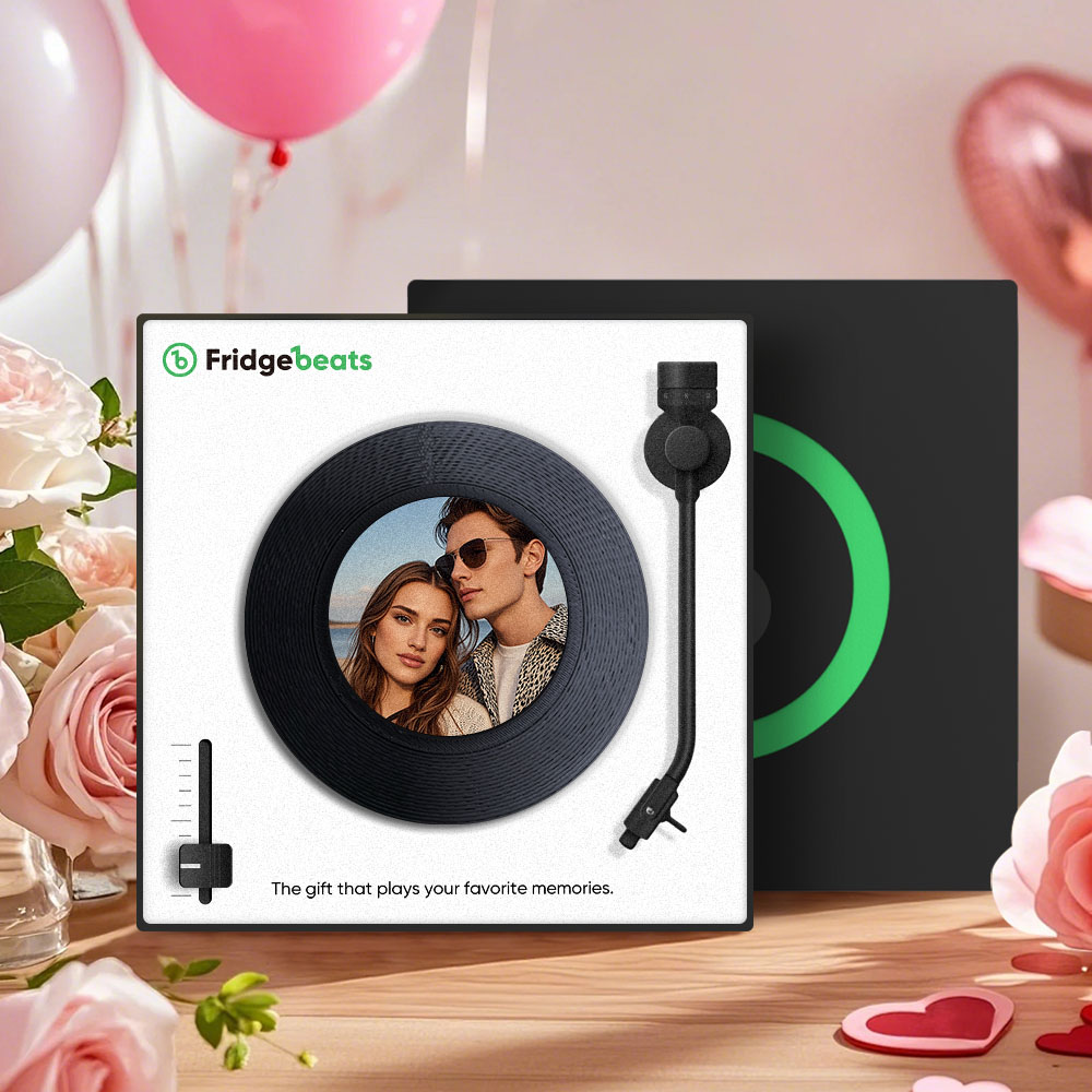 Custom Music & Photo Fridge Magnet Can Customize 1-6 Vinyl and Songs - Bestchristmasgifts