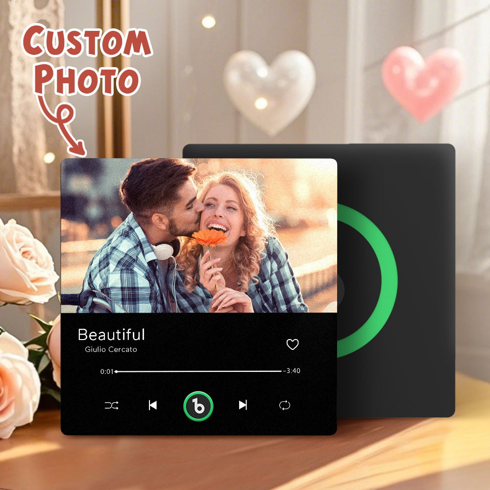 Custom Music & Photo Fridge Magnet FridgeBeats Pro Supports Bluetooth Connectivity Anniversary Gift for Couple