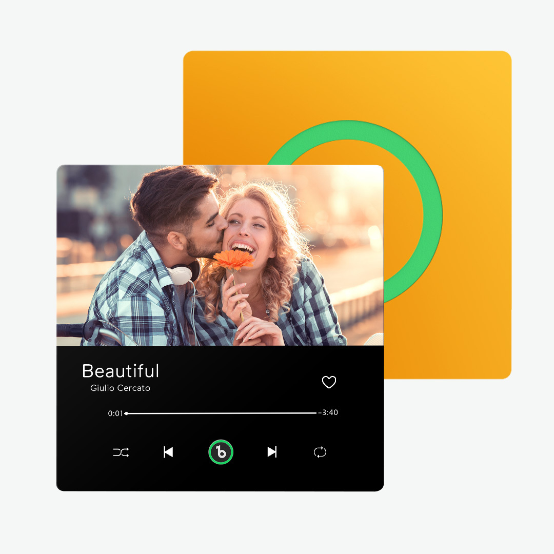 Custom Music & Photo Fridge Magnet FridgeBeats Pro Supports Bluetooth Connectivity Anniversary Gift for Couple