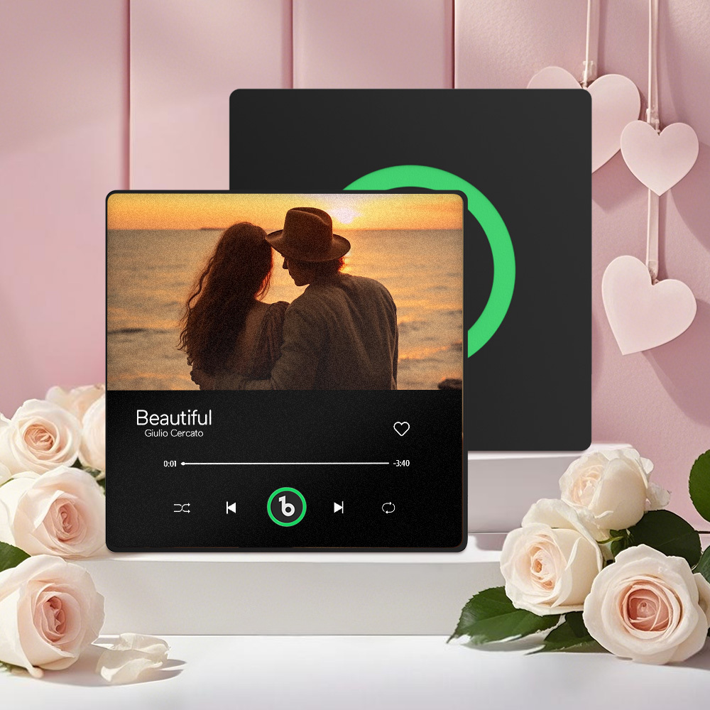 Custom Music & Photo Fridge Magnet FridgeBeats Pro Supports Bluetooth Connectivity Anniversary Gift for Couple