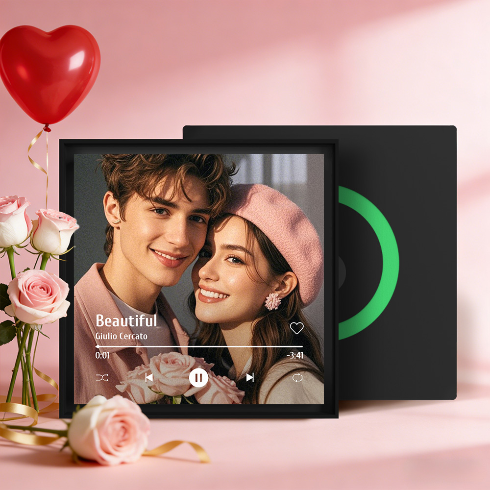 Custom Music & Photo Fridge Magnet Can Customize 1-6 Frame Art and Songs Personalized Photo Song That Can Play Music Valentine's Day Gifts for Couple - Bestchristmasgifts