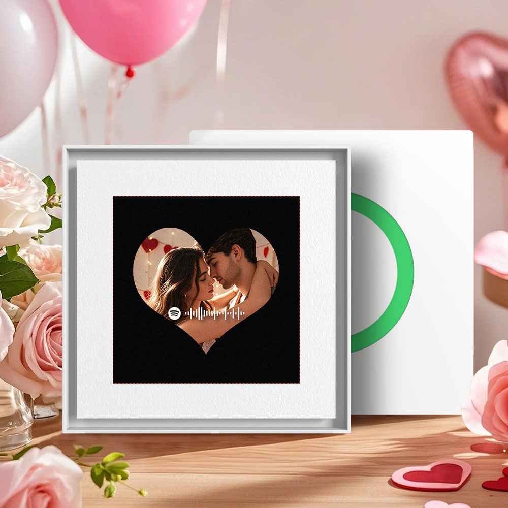 Custom Music & Photo Fridge Magnet Heart Shape Music Fridge Magnets Can Customize 1-6 Frame Art and Songs