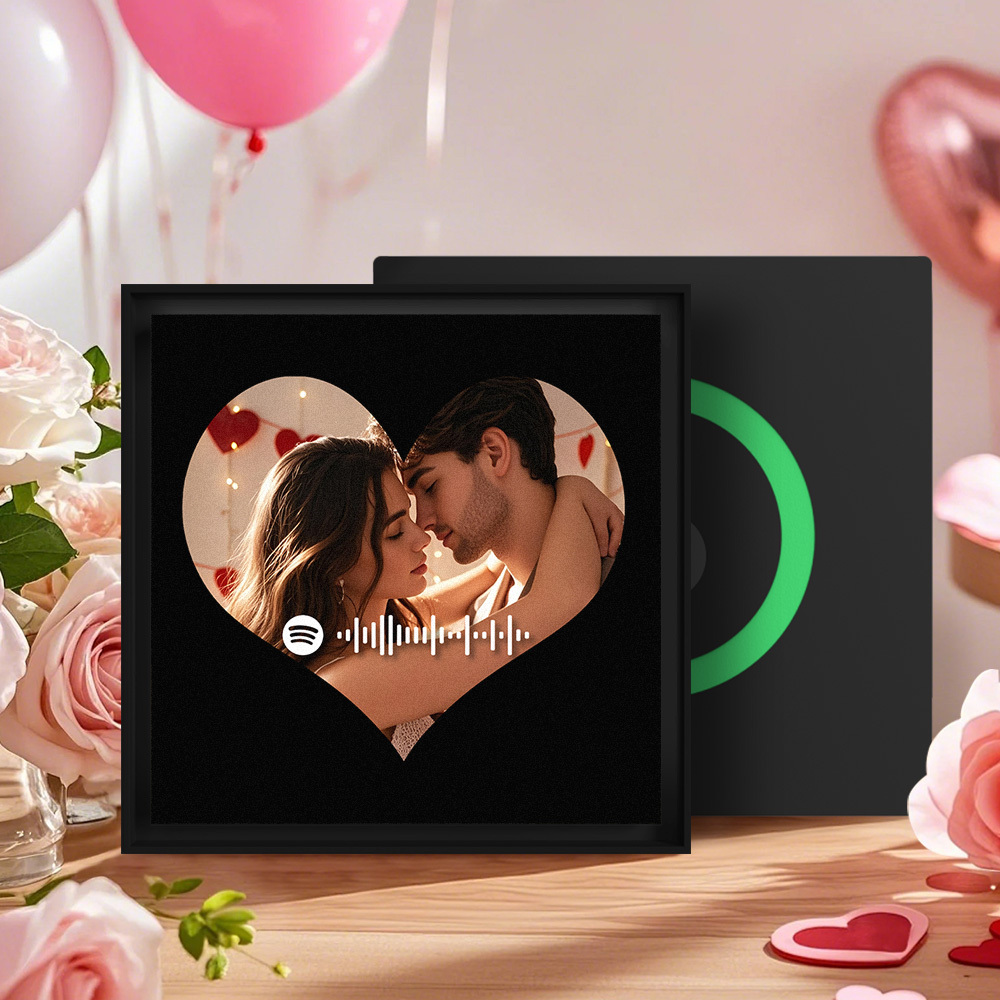 Custom Music & Photo Fridge Magnet Heart Shape Music Fridge Magnets Can Customize 1-6 Frame Art and Songs