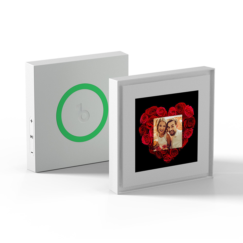 Custom Music & Photo Fridge Magnet Can Customize 1-6 Frame Art and Songs Rose Fridge Magnet