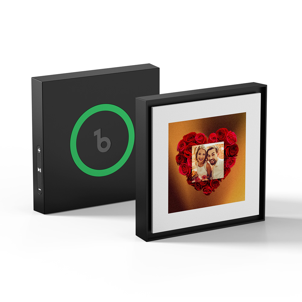 Custom Music & Photo Fridge Magnet Can Customize 1-6 Frame Art and Songs Rose Fridge Magnet